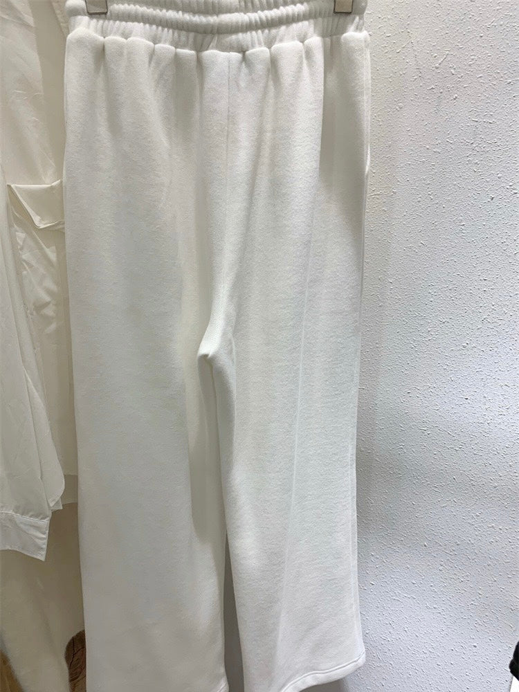 White Fleece Trouser