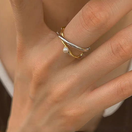 Gold Plated Pearl Ring