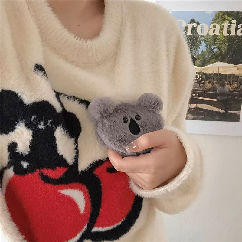 灰色考拉熊毛绒镜子Plush Koala Mirror