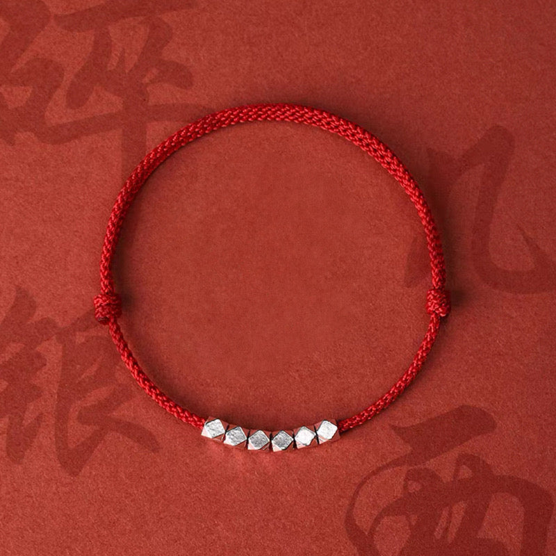 【碎银几两】s925银新年本命年红绳Red Woven Bracelet